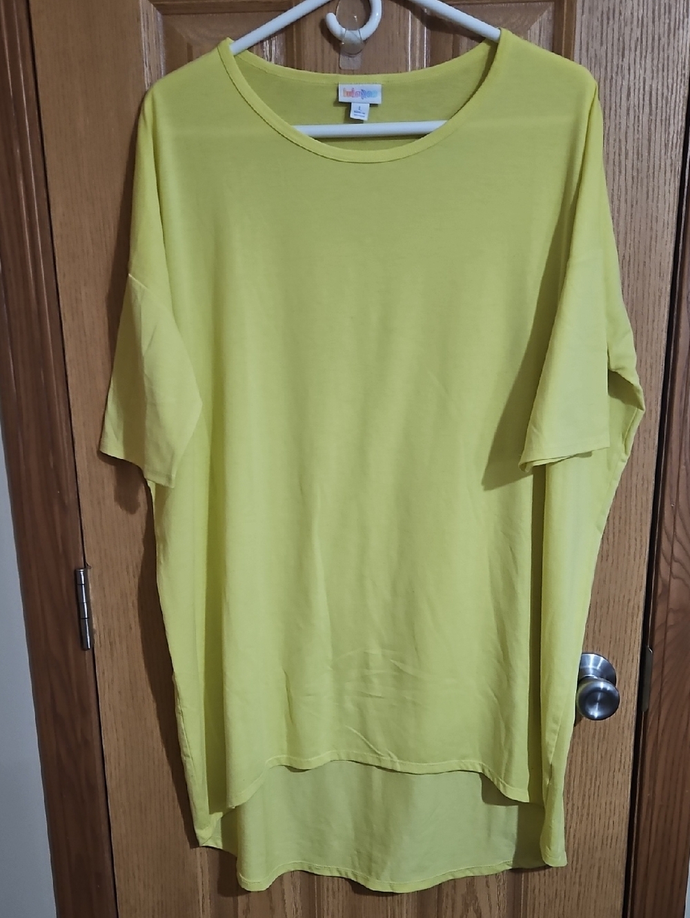 LuLaRoe Lemon Yellow Crew Neck Irma